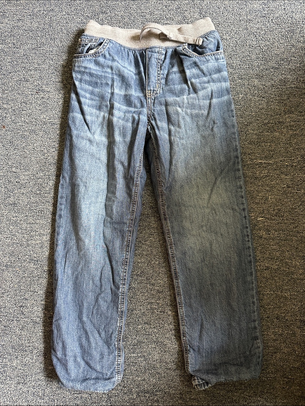 OshKosh B'gosh Light Blue Fleece Lined Jeans with Drawstring Waist